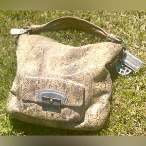 Coach Kristen Embossed Python Leather Purse Hobo  E1026-15361 MSRP $498